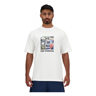 New Balance Hoops graphic t-shirt Bílá