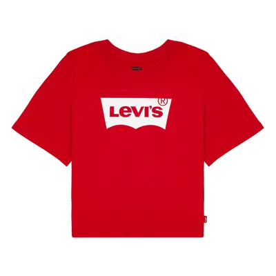 Levis LIGHT BRIGHT CROPPED TEE Červená