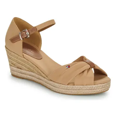 Tommy Hilfiger BASIC OPEN TOE MID WEDGE Béžová