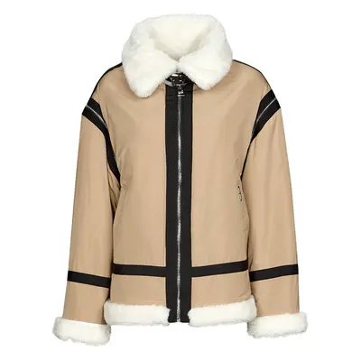 Karl Lagerfeld KLXCD UNISEX FAUX FUR BIKER Béžová