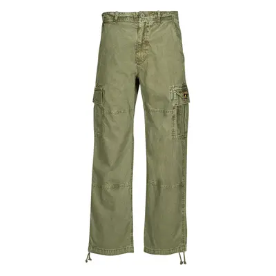 Superdry BAGGY CARGO PANTS Zelená