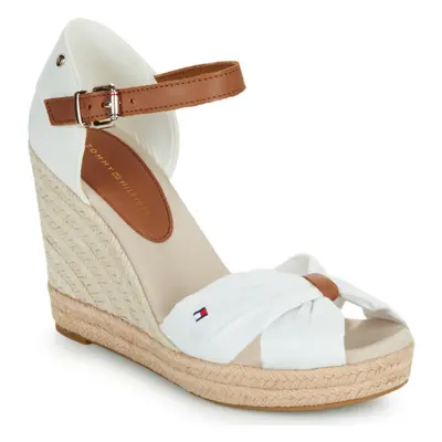 Tommy Hilfiger BASIC OPEN TOE HIGH WEDGE Bílá