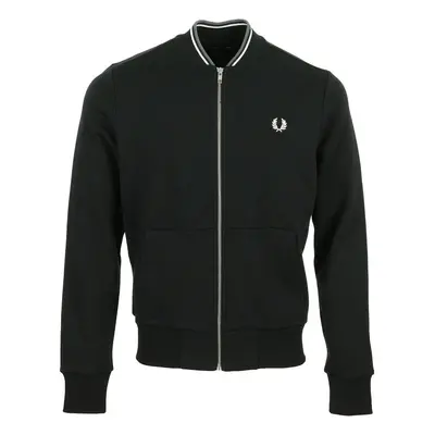 Fred Perry Zip Through Sweatshirt Černá