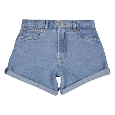 Levis MINI MOM SHORT W/ ROLL CUF Modrá