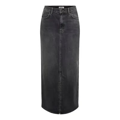 Only Noos Cilla Long Skirt - Washed Black Černá