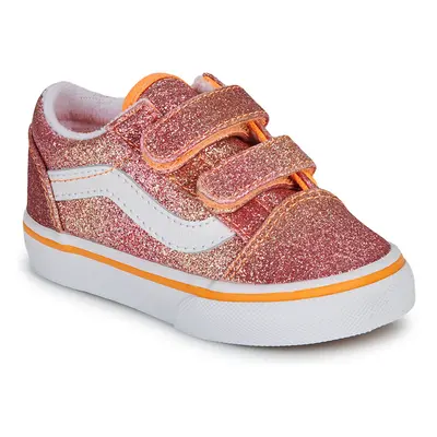 Vans Old Skool V SUNRISE GLITTER MULTI/TRUE WHITE Červená