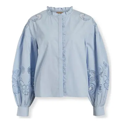 Vila Faye Shirt L/S - Skyway Modrá