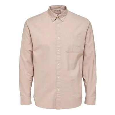 Selected Noos Regrick Oxford Shirt - Shadow Gray Béžová