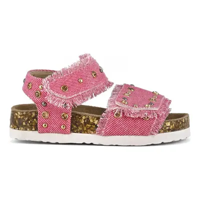 Colors of California Baby sandal denim and studs Modrá