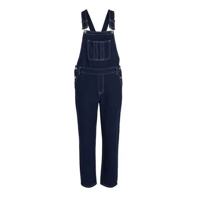 Vila Overalls Katty Juli 7/8 - Dark Blue Denim Modrá