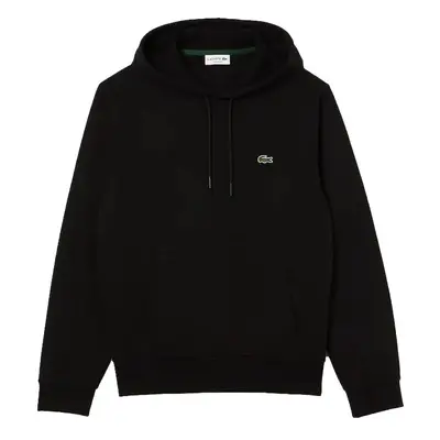 Lacoste Organic Brushed Cotton Hoodie - Noir Černá