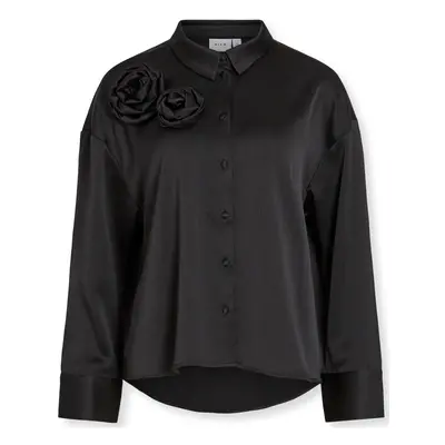 Vila Medina Rose Shirt L/S - Black Černá