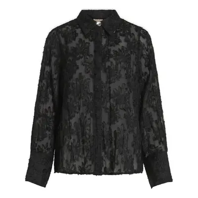 Vila Kyoto Shirt L/S - Black Černá