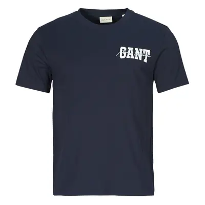 Gant ARCH SCRIPT SS T-SHIRT Tmavě modrá