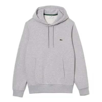 Lacoste Organic Brushed Cotton Hoodie - Grey Šedá