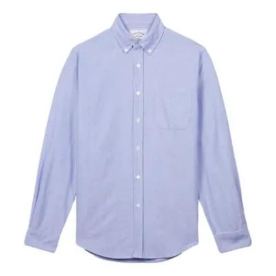 Portuguese Flannel Brushed Oxford Shirt - Blue Modrá