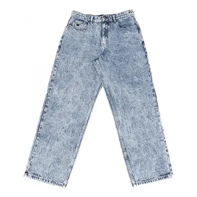 Nonsense Pant biggerfoot denim light Modrá