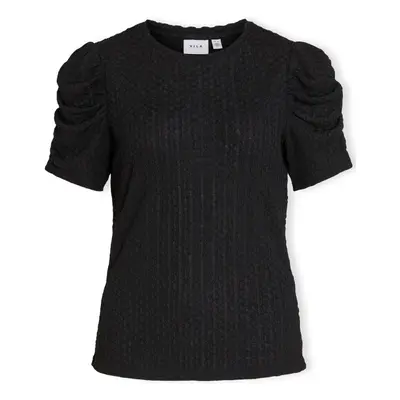 Vila Noos Top Anine S/S - Black Černá