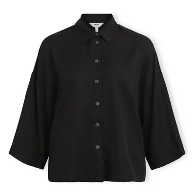 Object Noos Tilda Boxy Shirt - Black Černá