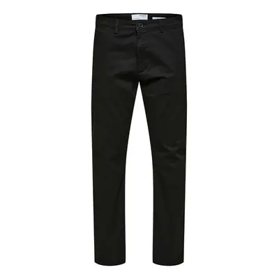 Selected Slim Tape New Miles Pants - Black Černá