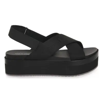 Calvin Klein Jeans 0GT FLATFORM SANDAL Černá