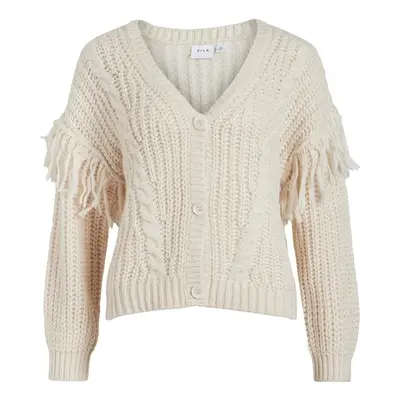 Vila Aksina Cardigan L/S - White Sand Béžová