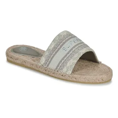 Superdry Mules Compensées Style Espadrille En Toile Béžová