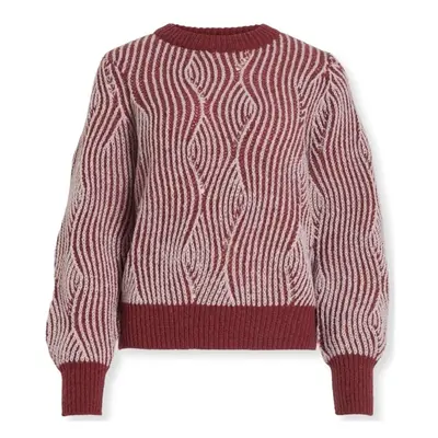 Vila Nanna Knit - Beet Red Červená