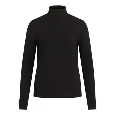 Vila Jeneve Button Knit - Black Černá