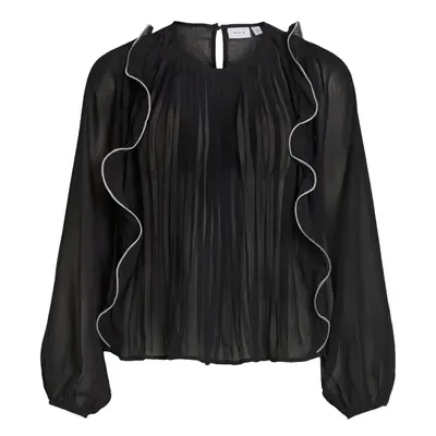 Vila Top Metina L/S - Black Černá