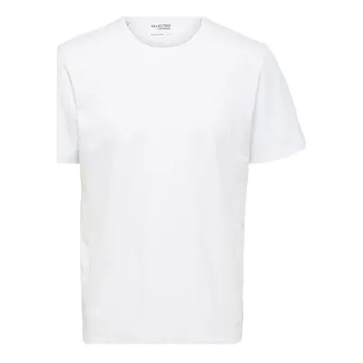 Selected Noos Pan Linen T-Shirt - Bright White Bílá