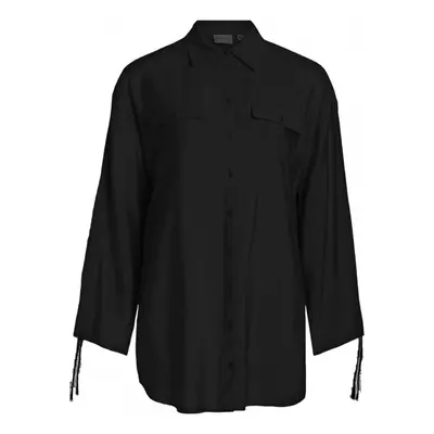 Vila Klaria Oversize Shirt L/S - Black Černá