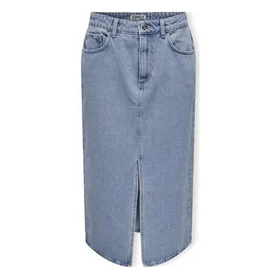 Only Noos Bianca Midi Skirt - Light Blue Denim Modrá