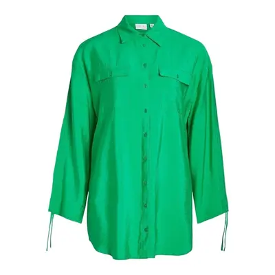 Vila Klaria Oversize Shirt L/S - Bright Green Zelená