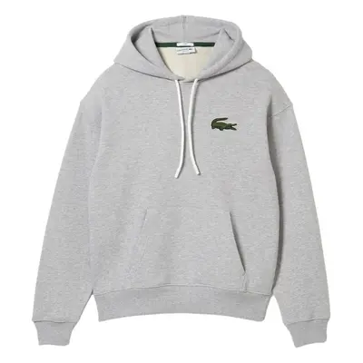 Lacoste Unisex Loose Fit Hoodie - Gris Šedá