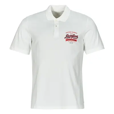 Jack & Jones JJELOGO POLO SS 2 COL SS24 SN Bílá