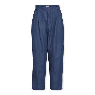 Object Joanna Trousers - Medium Blue Denim Modrá