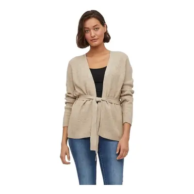 Vila Ril Cardigan L/S - Natural Melange Bílá