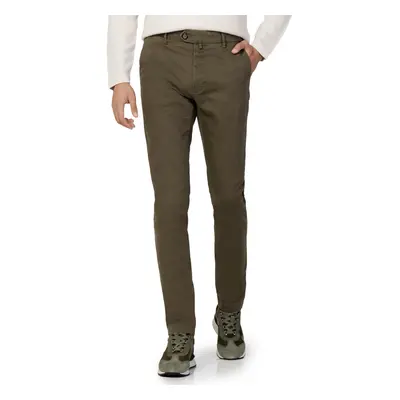 Borghese Firenze - Pantalone Elegante Twill - Fit Slim Zelená