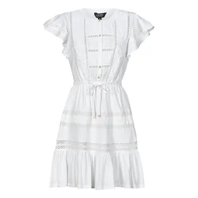 Lauren Ralph Lauren TANVEITTE-SHORT SLEEVE-DAY DRESS Bílá