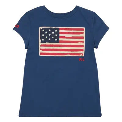 Polo Ralph Lauren SS FLAG TEE-KNIT SHIRTS-T-SHIRT Tmavě modrá