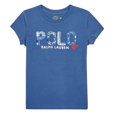 Polo Ralph Lauren SS POLO TEE-KNIT SHIRTS-T-SHIRT Modrá