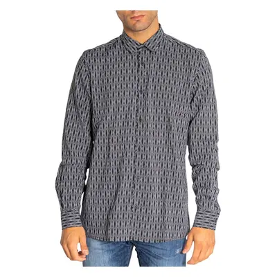 Antony Morato CAMICIA STRAIGHT FIT IN TESSUT MMSL00614-FA430498 Černá