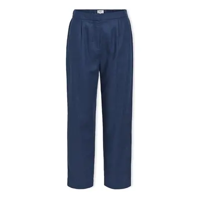 Object Wella Trousers - Dark Denim Modrá