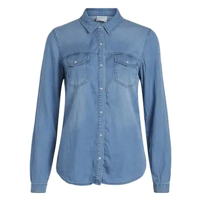 Vila VIBISTA DENIM SHIRT 14033008 Modrá