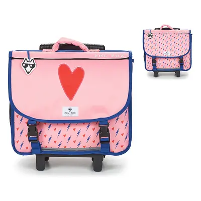 Pol Fox CARTABLE 38 CM HEART A ROULETTES Růžová