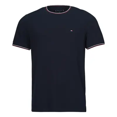 Tommy Hilfiger RWB TIPPED COLLAR TEE Tmavě modrá