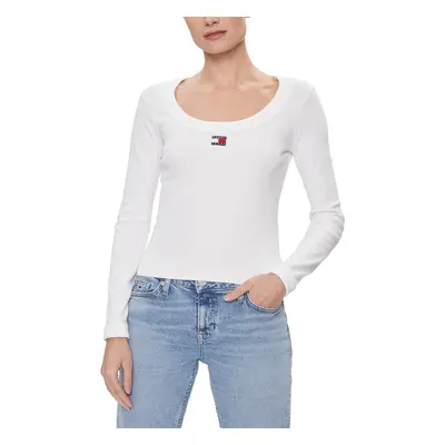 Tommy Hilfiger SLIM BADGE RIB DW0DW17397 Bílá