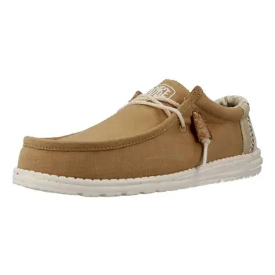 HEYDUDE WALLY LINEN NATURAL Hnědá