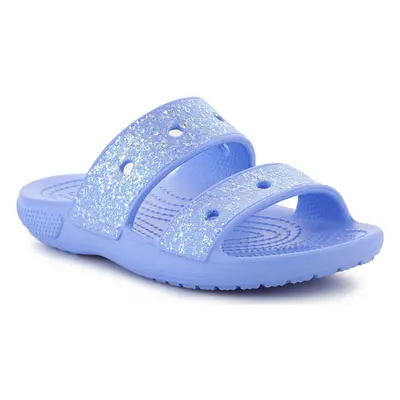 Crocs CLASSIC GLITTER SANDAL KIDS MOON JELLY 207788-5Q6 Modrá